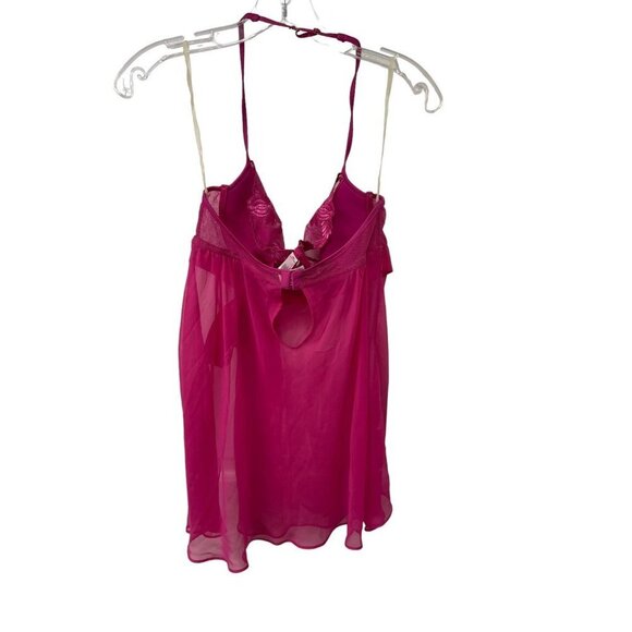 Vintage 05 Victoria's Secret Very Sexy 507344 Camisole Babydoll Pink Sheer 36C - Picture 7 of 7